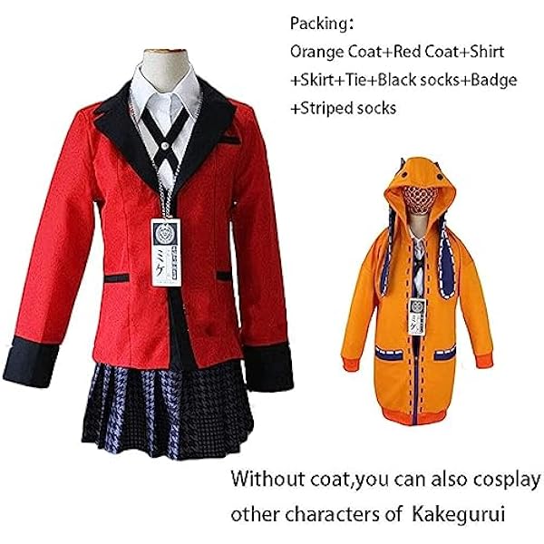AxBALL Toepassen op Yomoduki Runa Cosplay Kostuum Anime Jabami Yumeko Cosplay Pak Set Uniform Outfit Hooded Jas